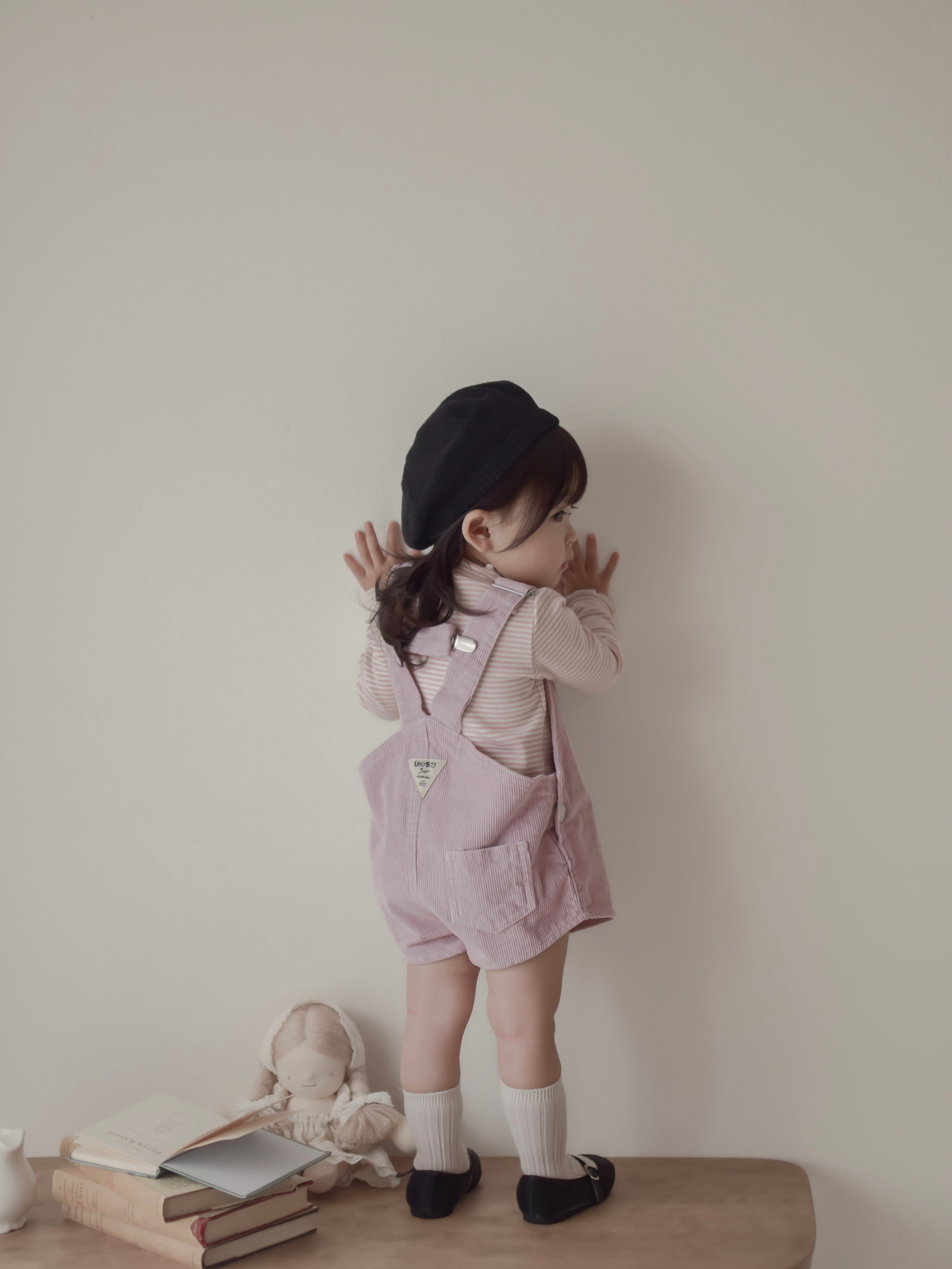 Corduroy berry short overall (normal)