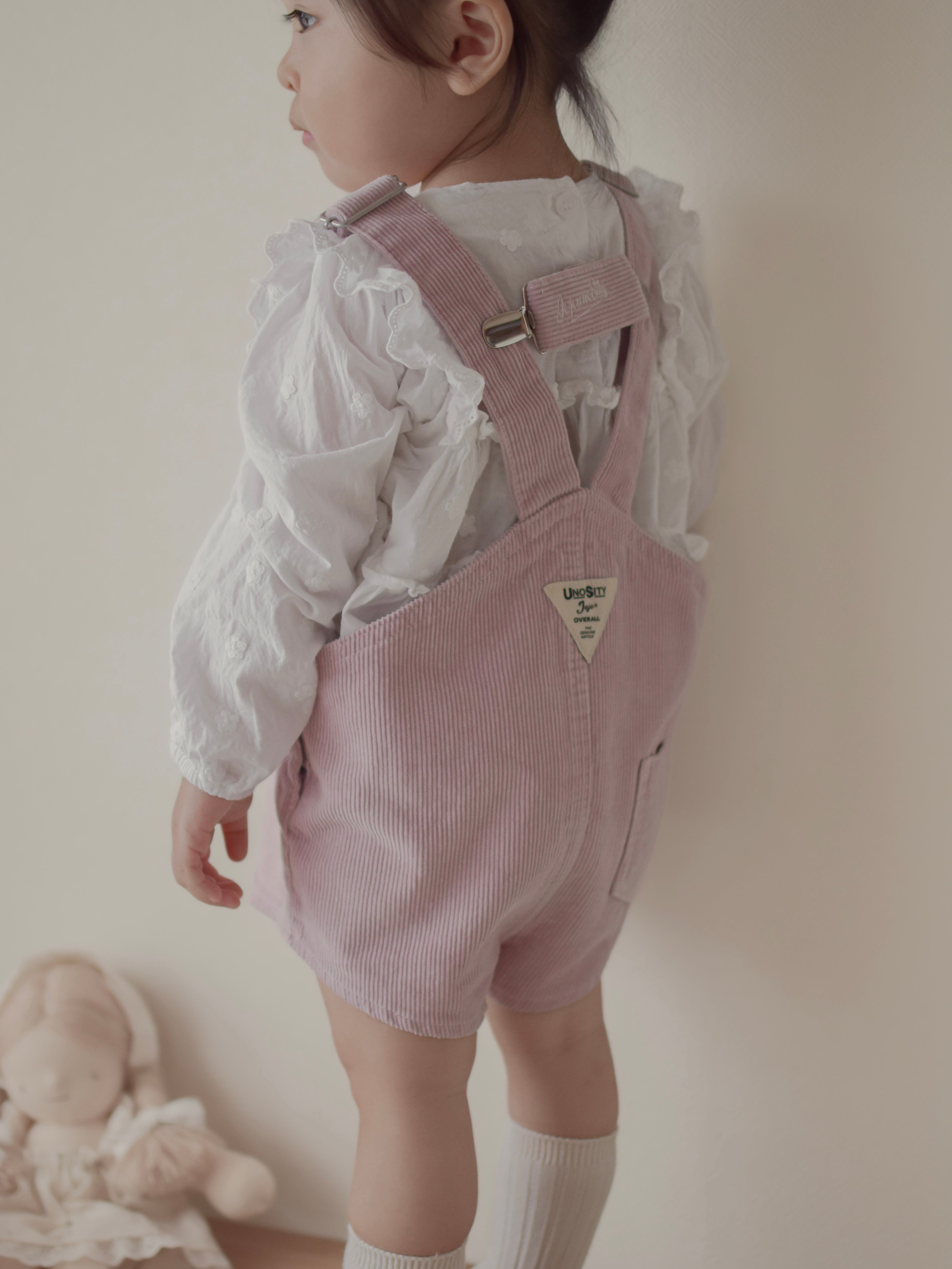 Corduroy berry short overall (normal)