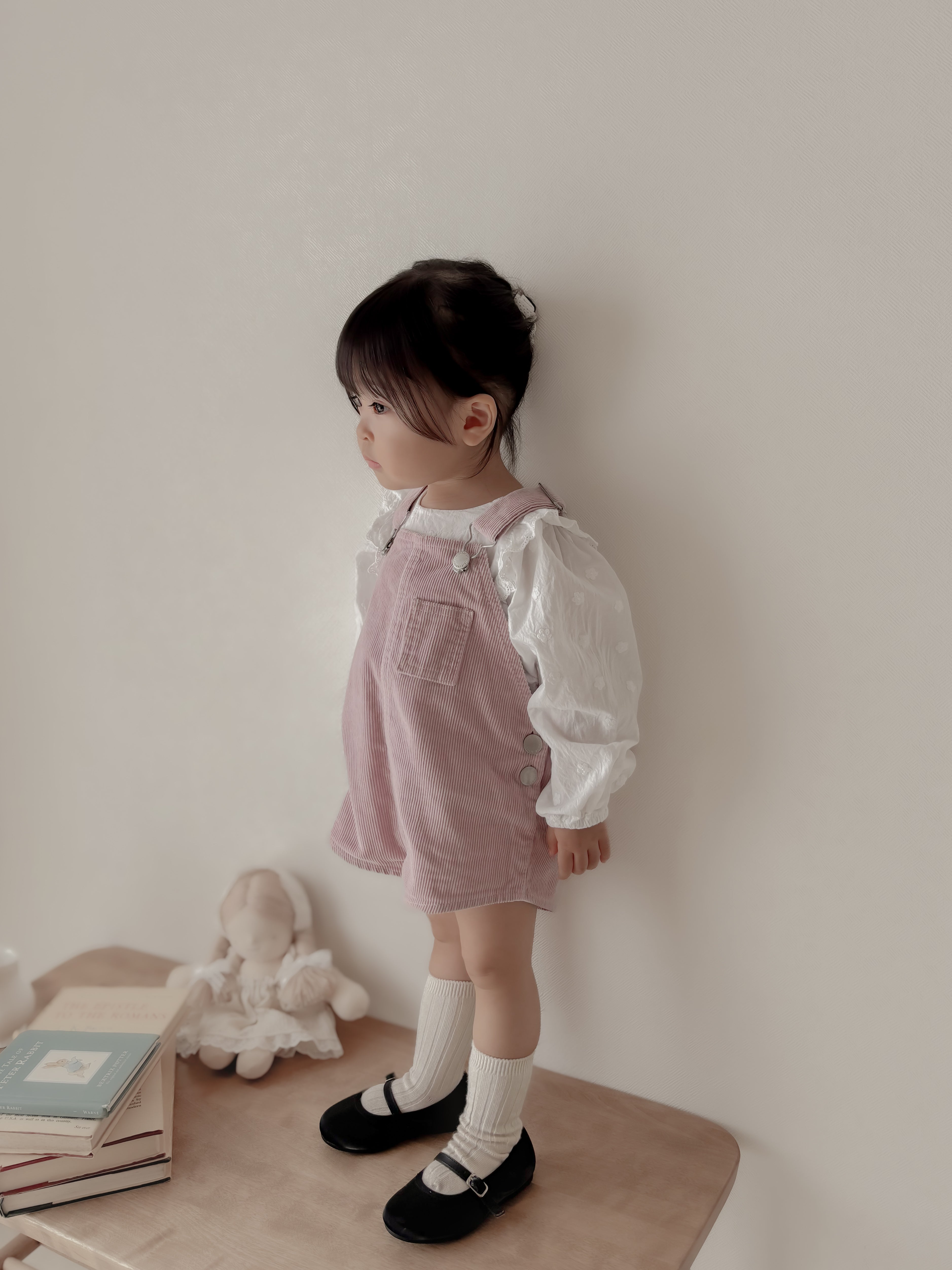 Corduroy berry short overall (normal)