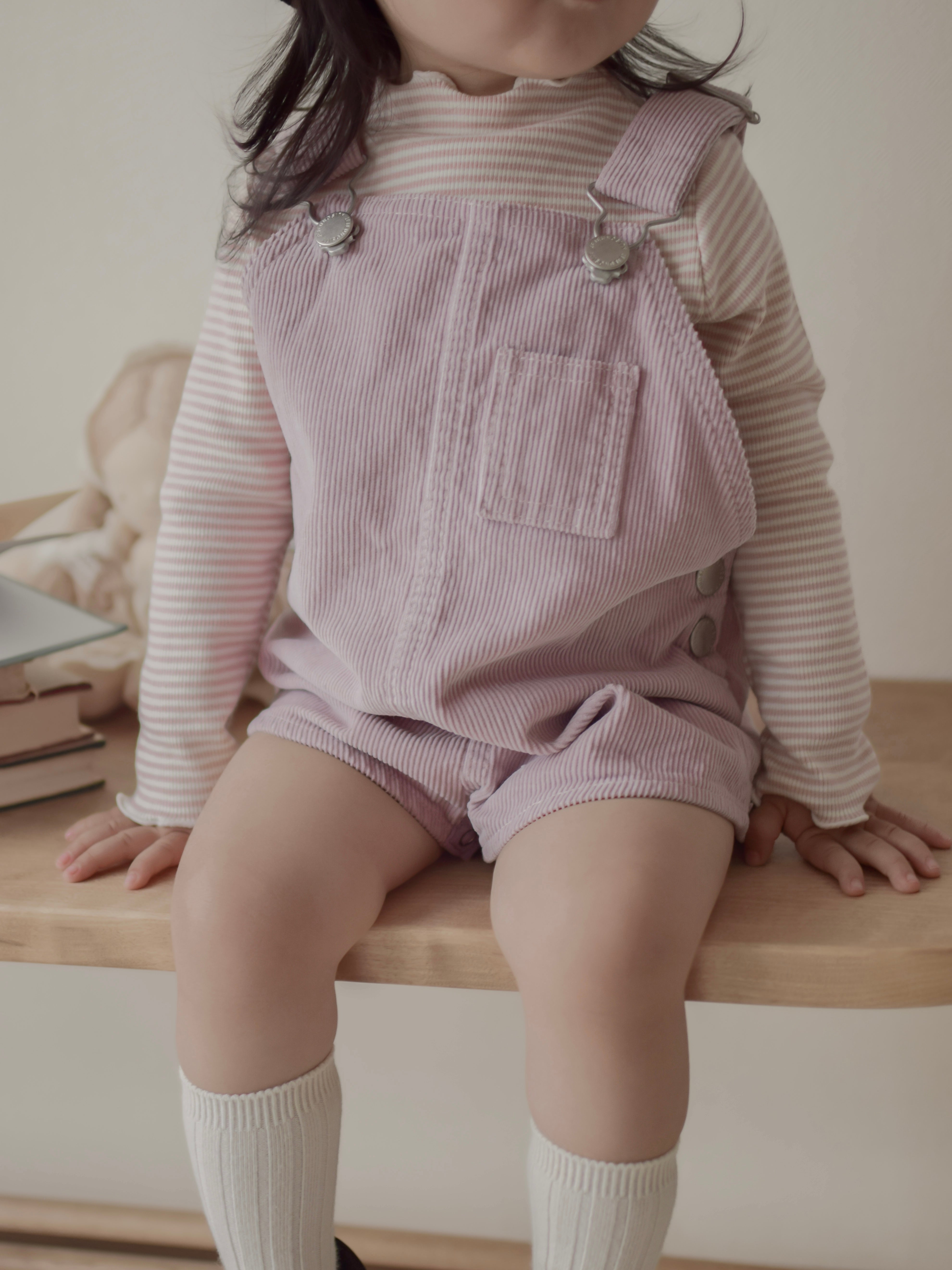 Corduroy berry short overall (normal)