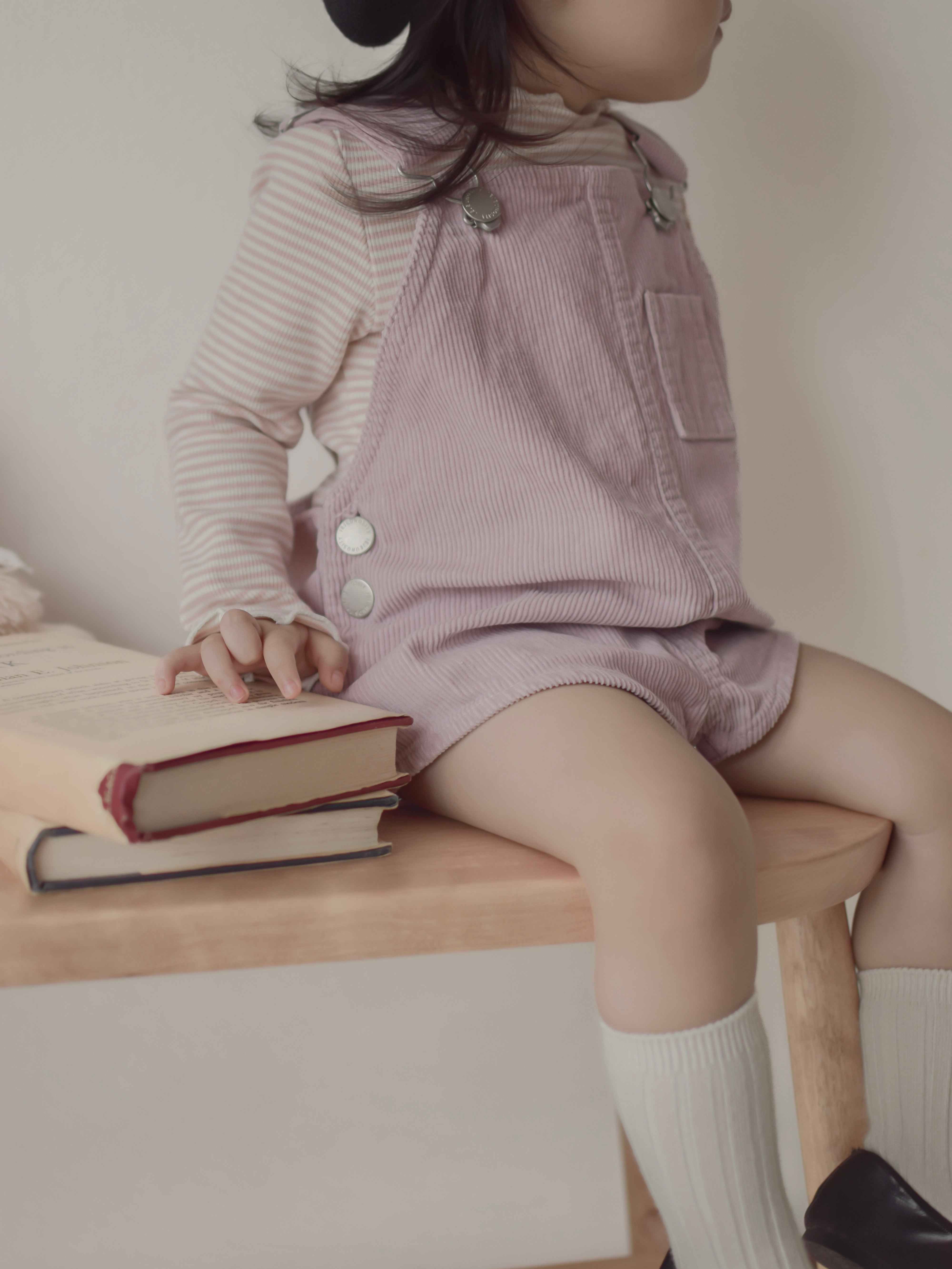 Corduroy berry short overall (normal)