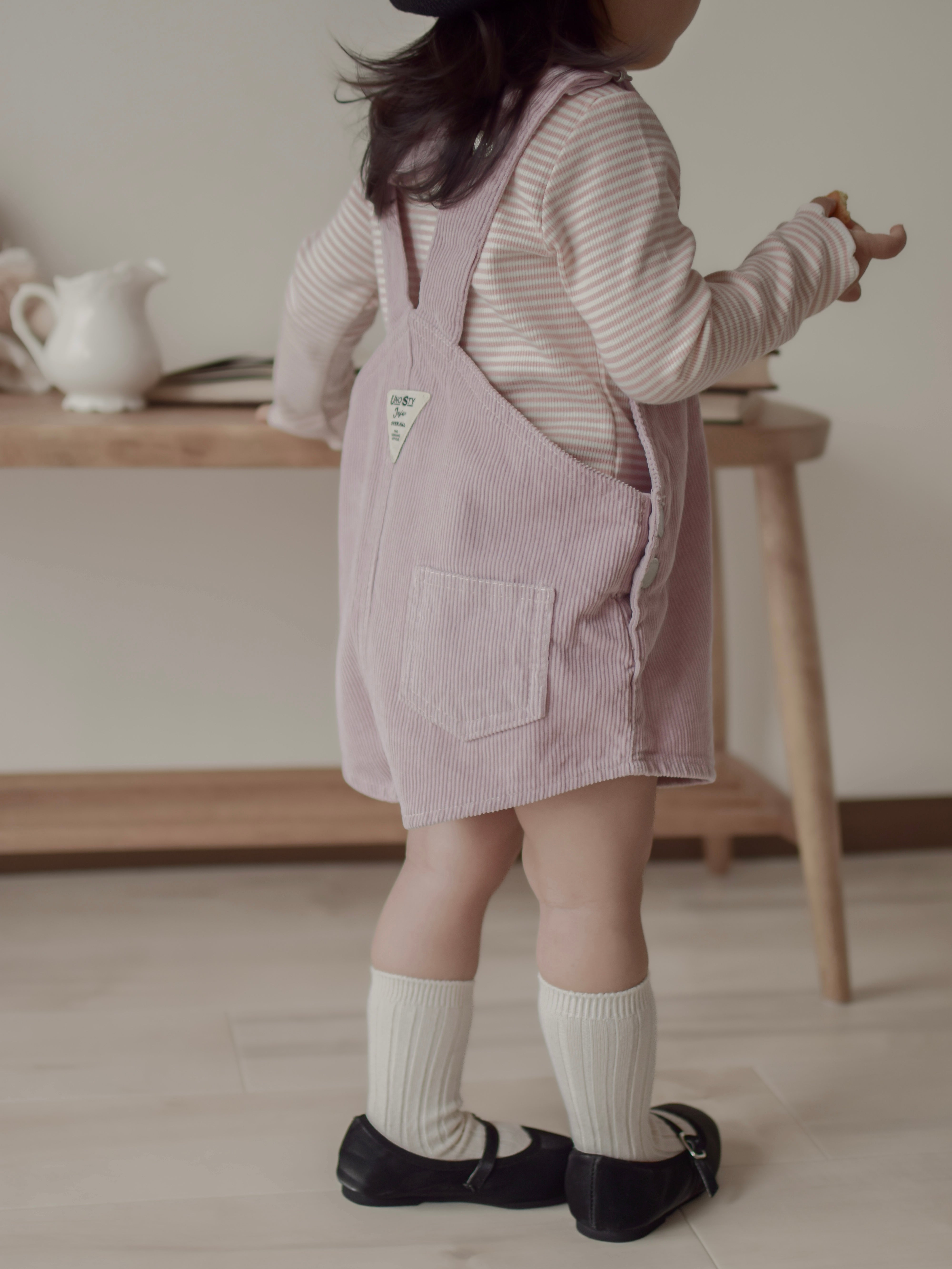Corduroy berry short overall (normal)