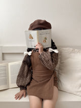 Camel wrap skirt pants