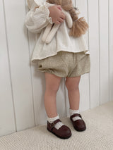 Dot frill blouse & bloomer set