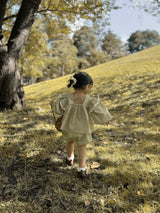 Dot frill blouse & bloomer set