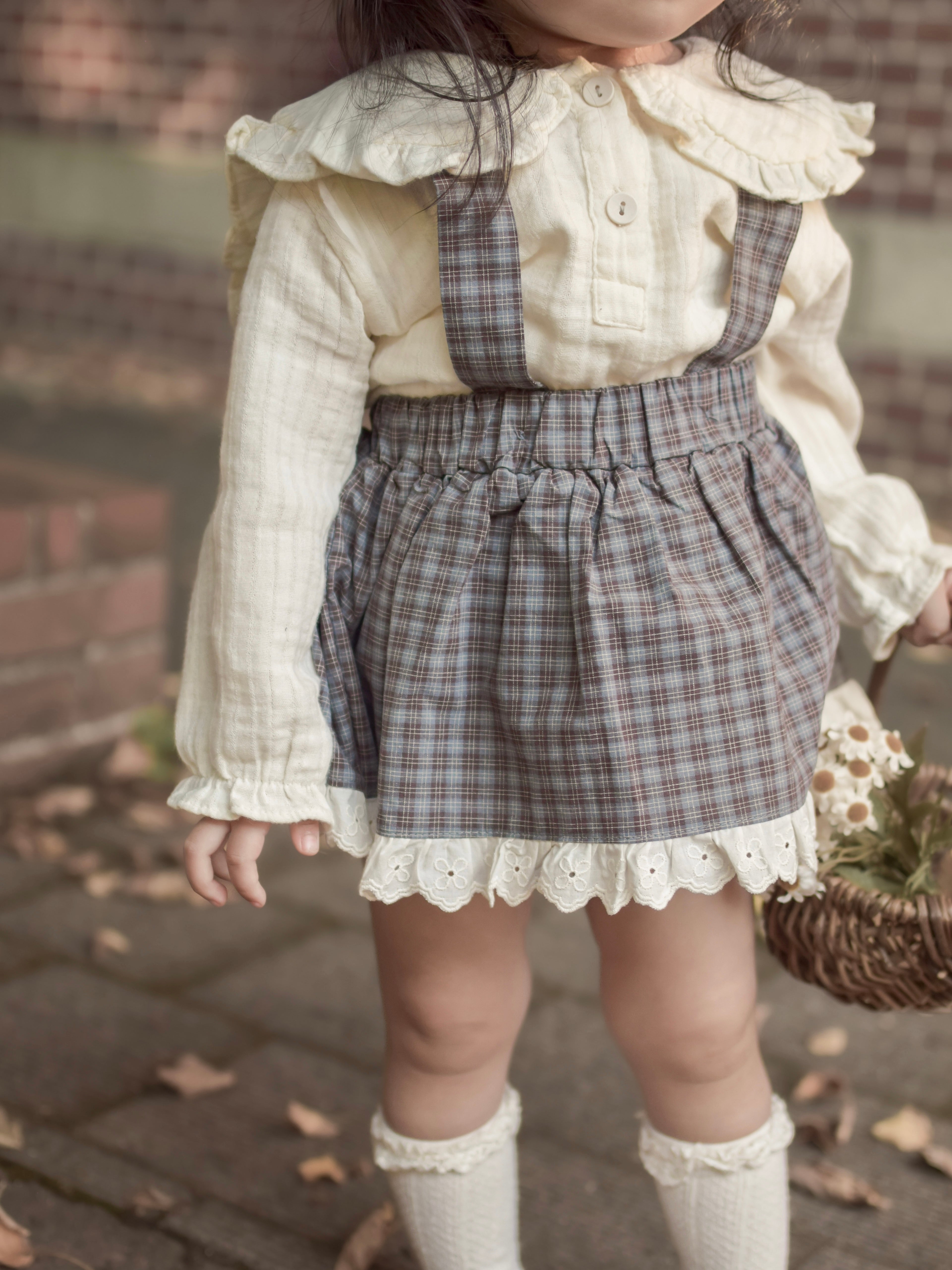 Odd check bloomer skirt