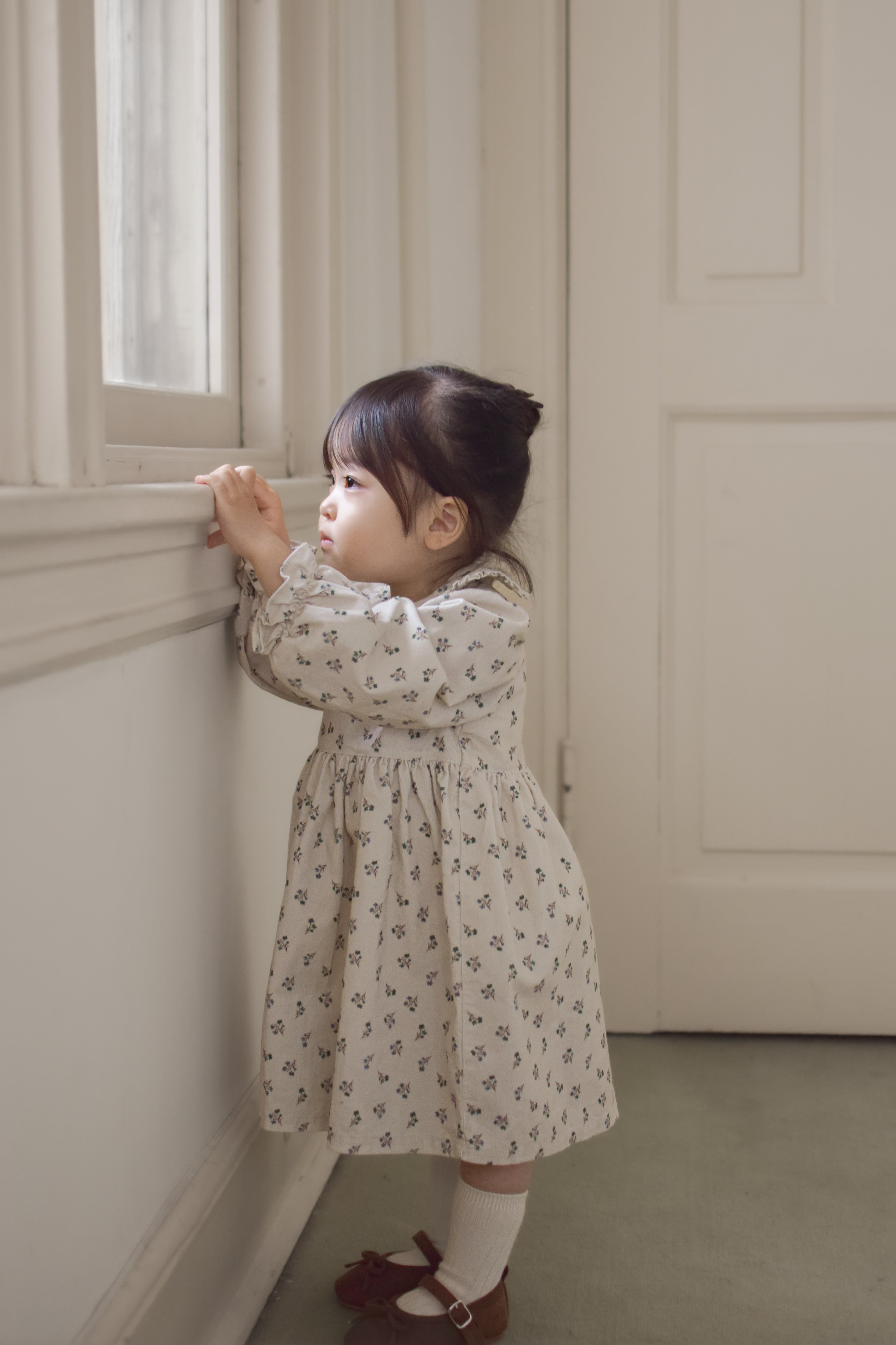 Baba flower corduroy one-piece