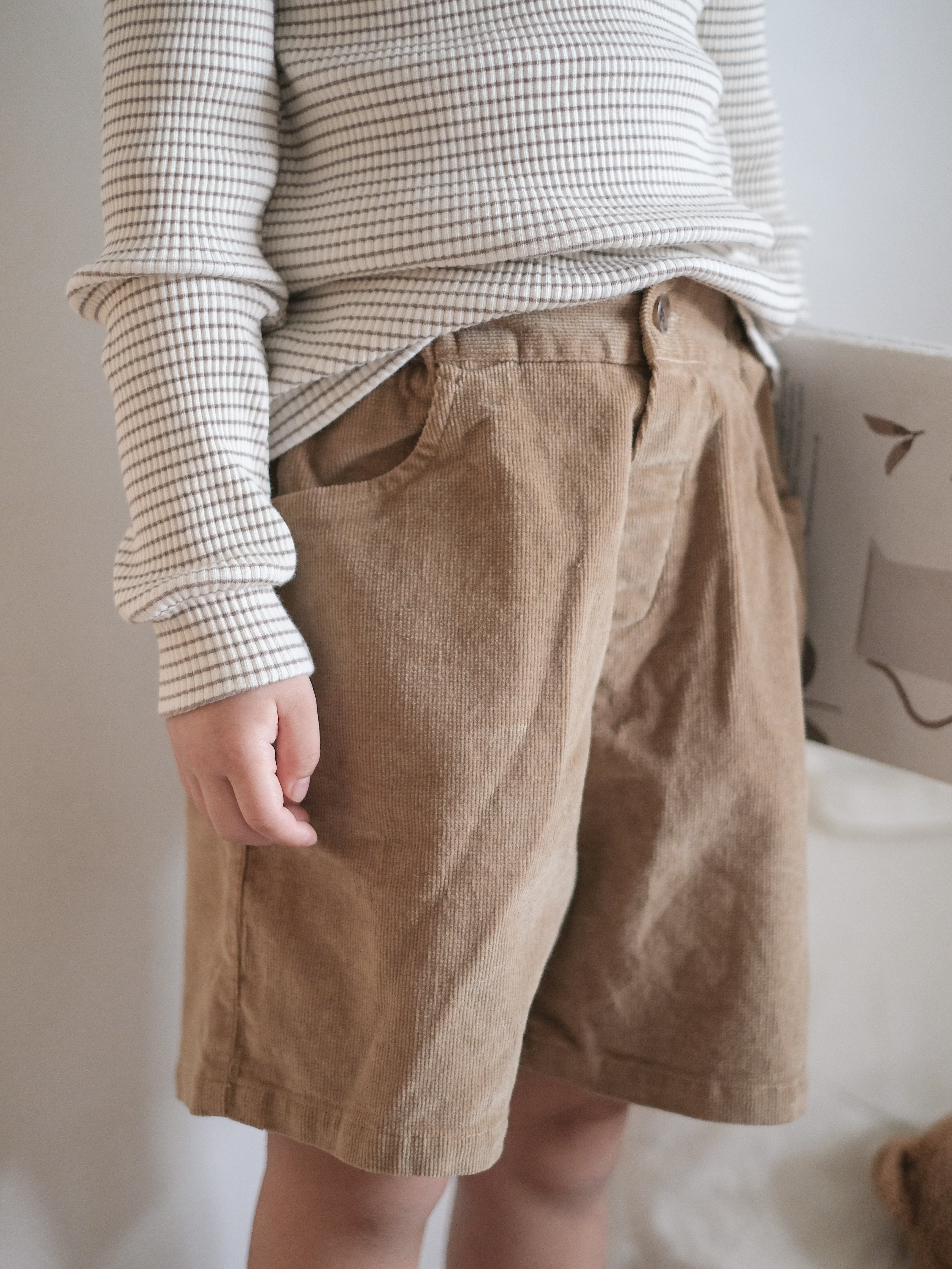 Corduroy span pants