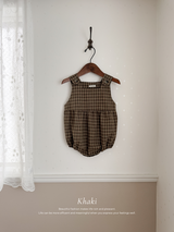 Check suspender rompers