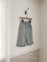 Straight frill pants