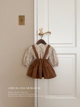 Corduroy suspender cancan skirt