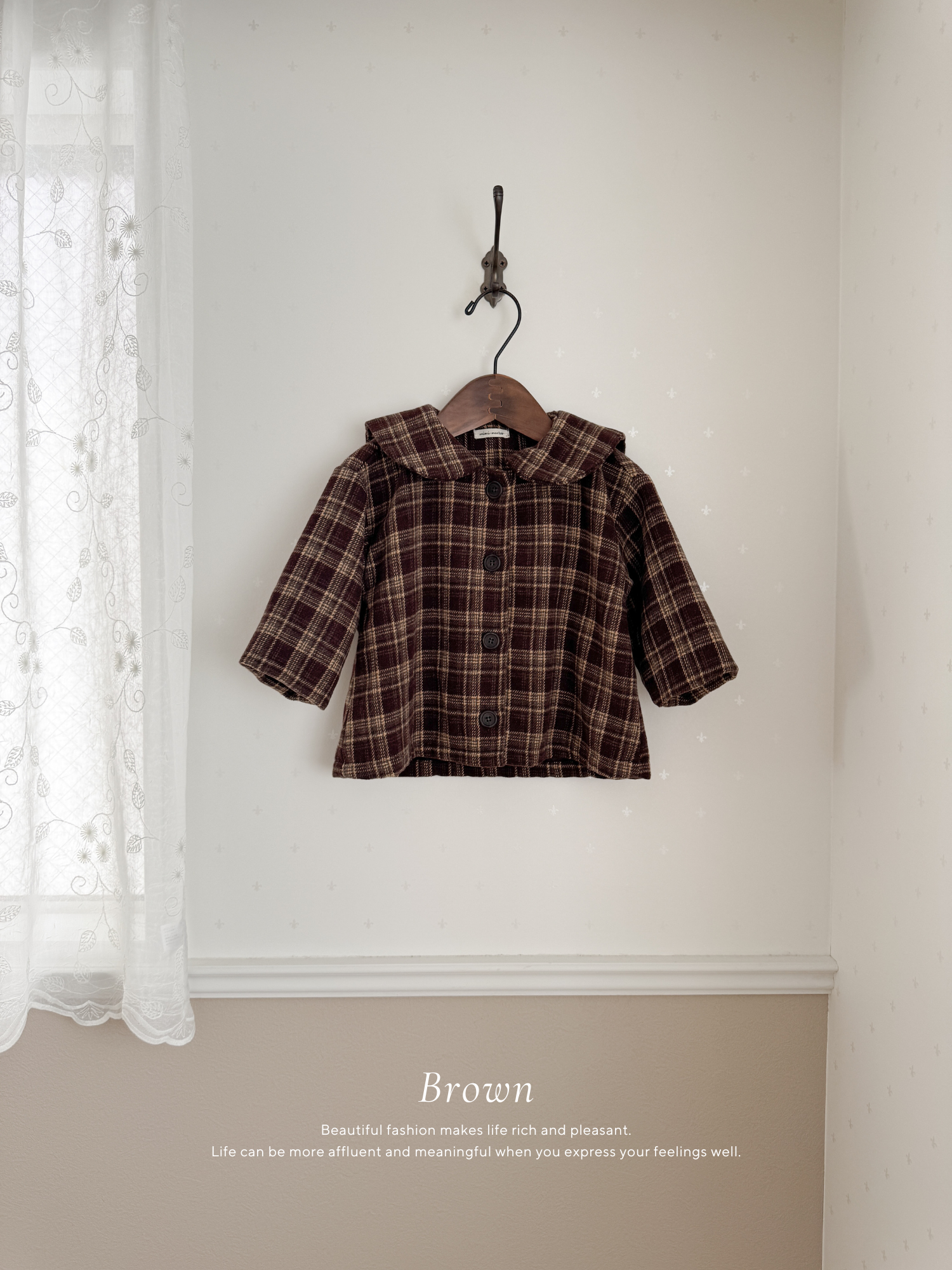 Sailor check coat