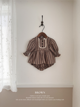 Chocolate smock rompers