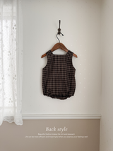 Check suspender rompers