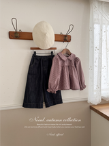 Candy frill check blouse