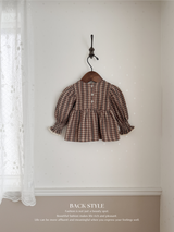 Chocolate smock blouse