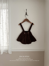 Pleats suspender skirt