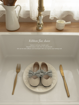 Ribbon flat shoes - Frozen yogurt -