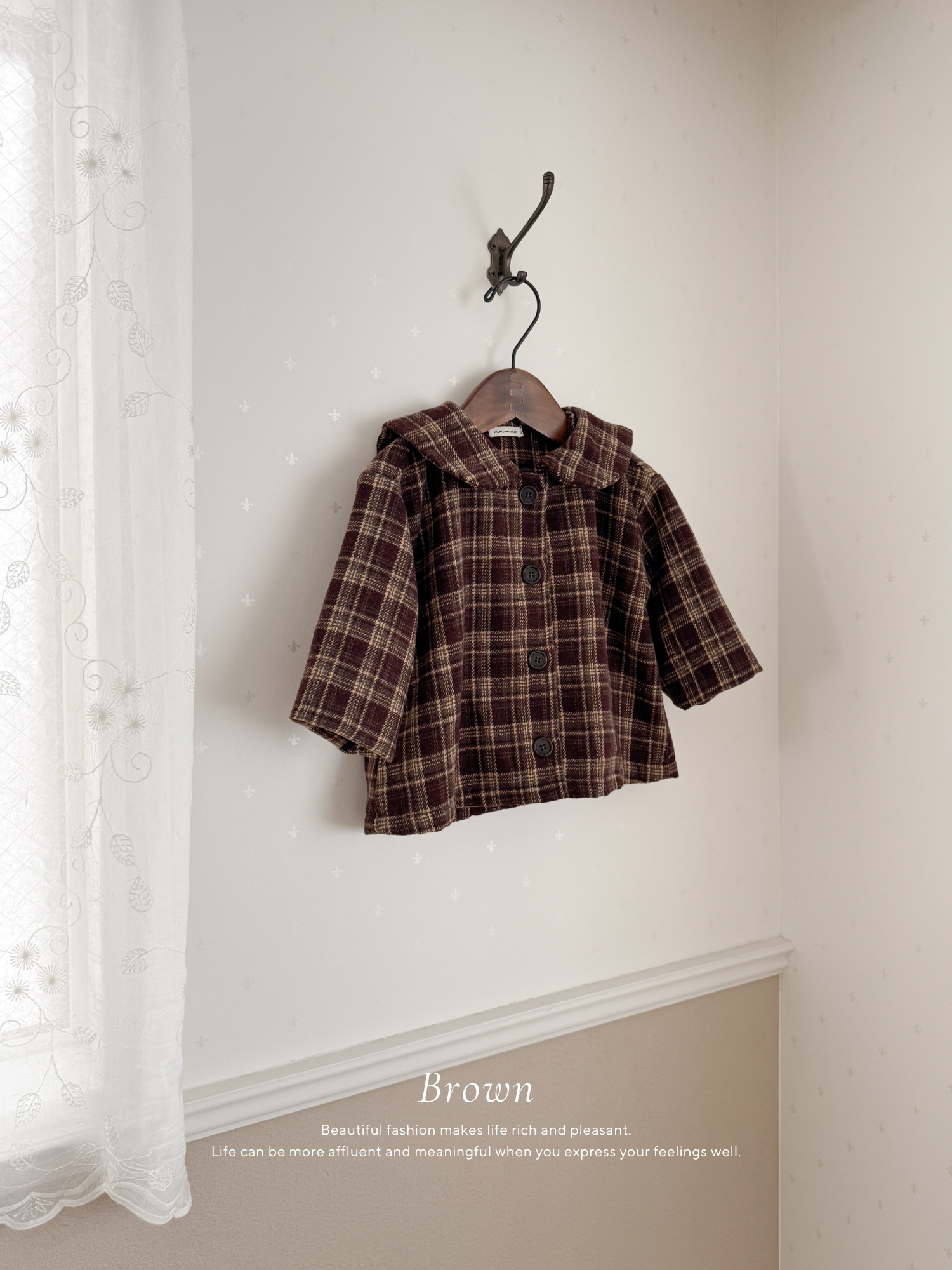 Sailor check coat