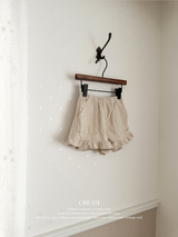 Corduroy frill pants