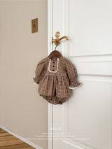 Chocolate smock rompers