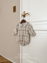 Leandre check rompers