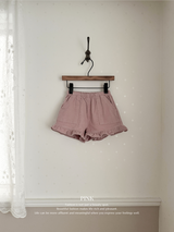 Corduroy frill pants