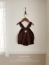 Corduroy berry short overall (flower)