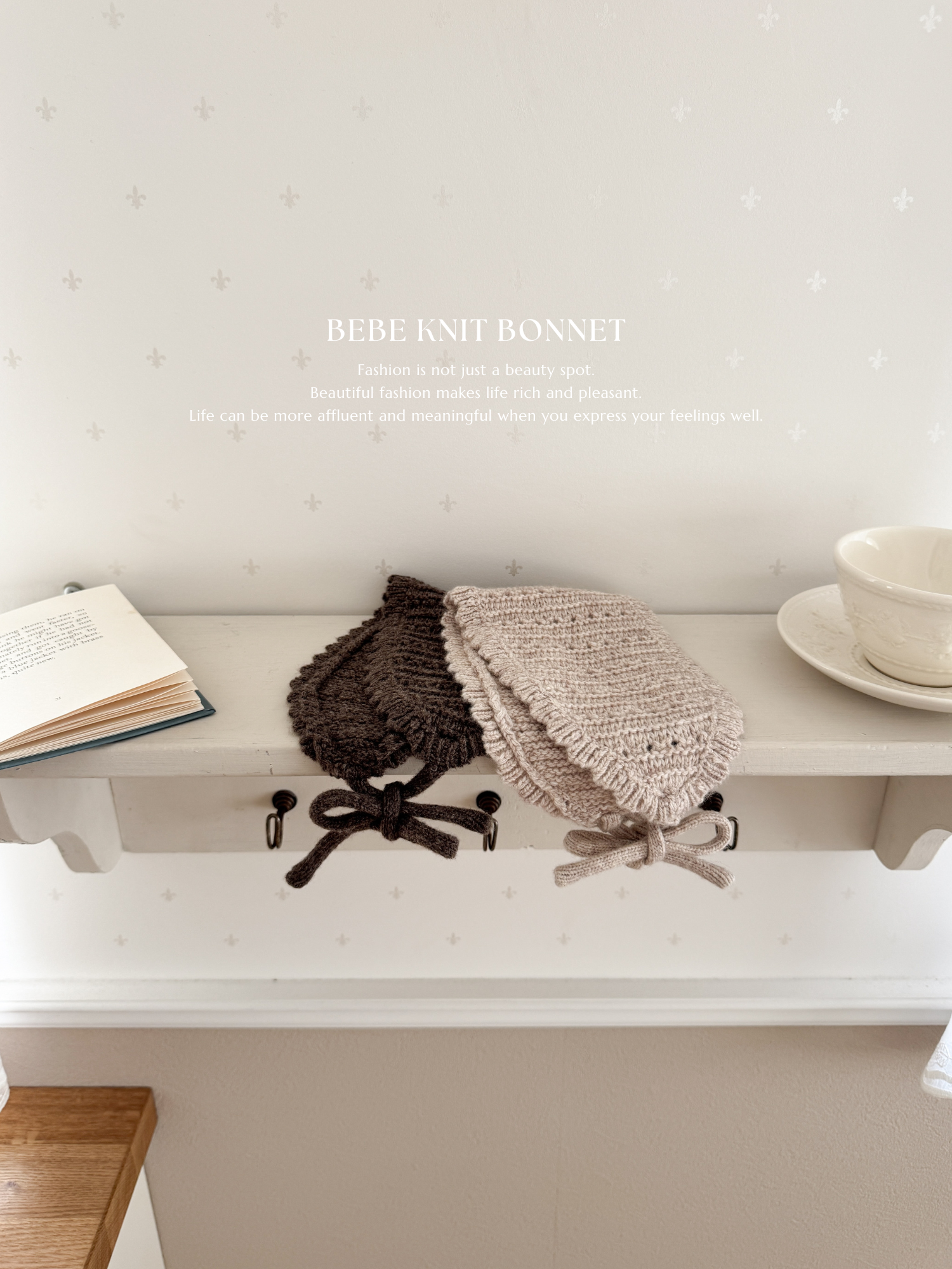 Bebe knit bonnet