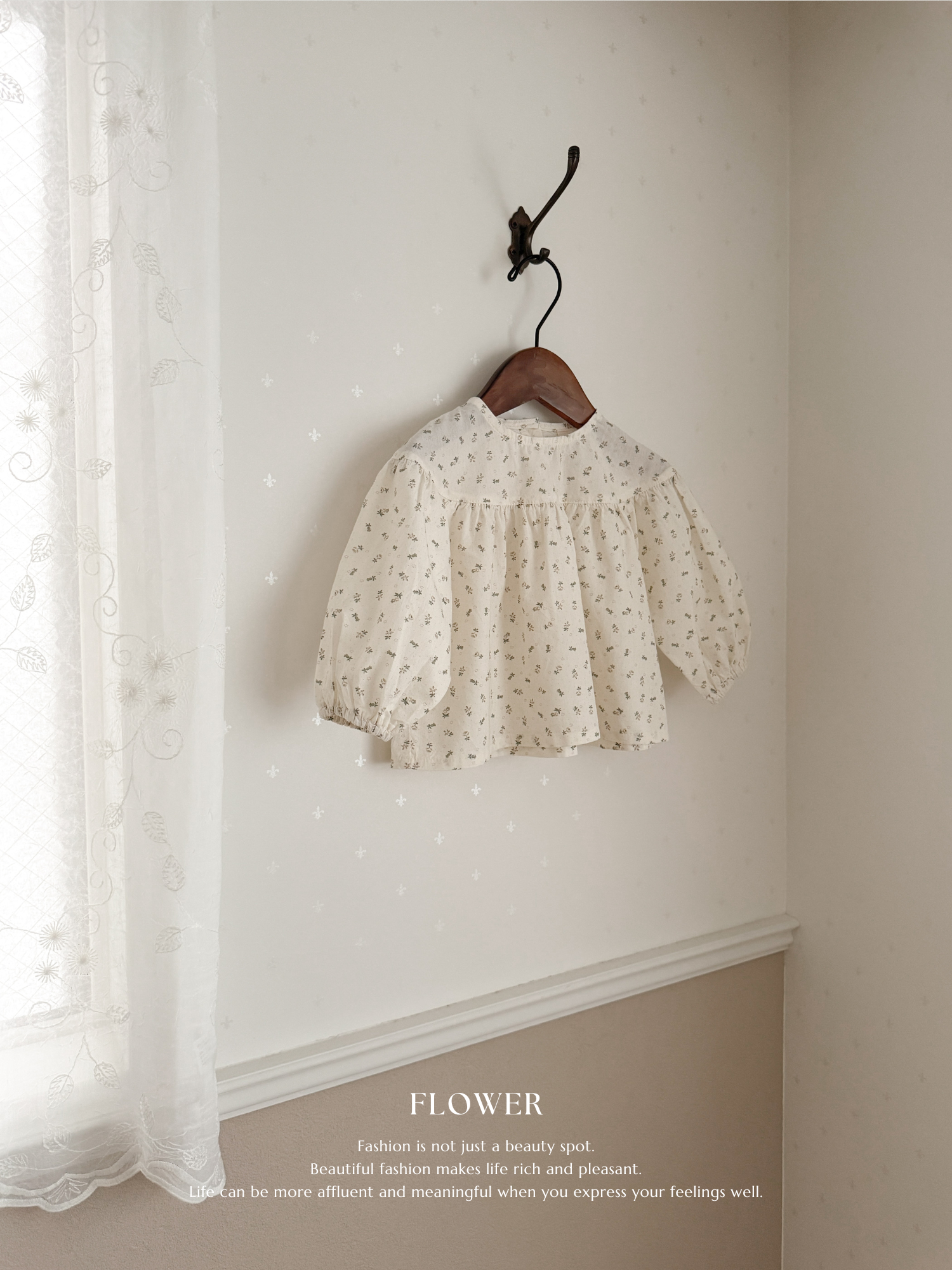 Shirring smock blouse