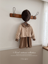 Latte corduroy one-piece