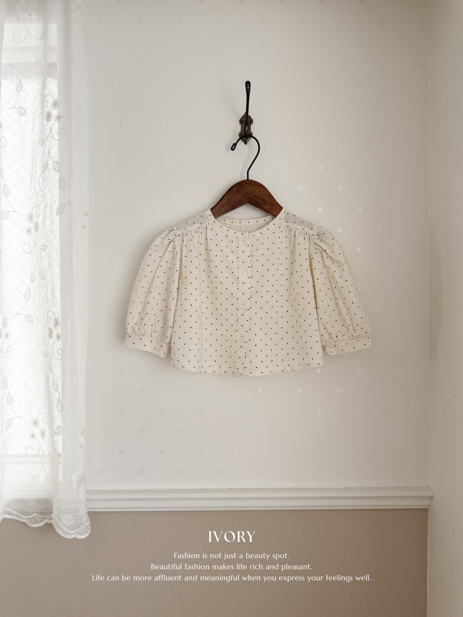 Bebe bonbon dot blouse