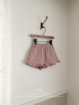 Corduroy frill pants