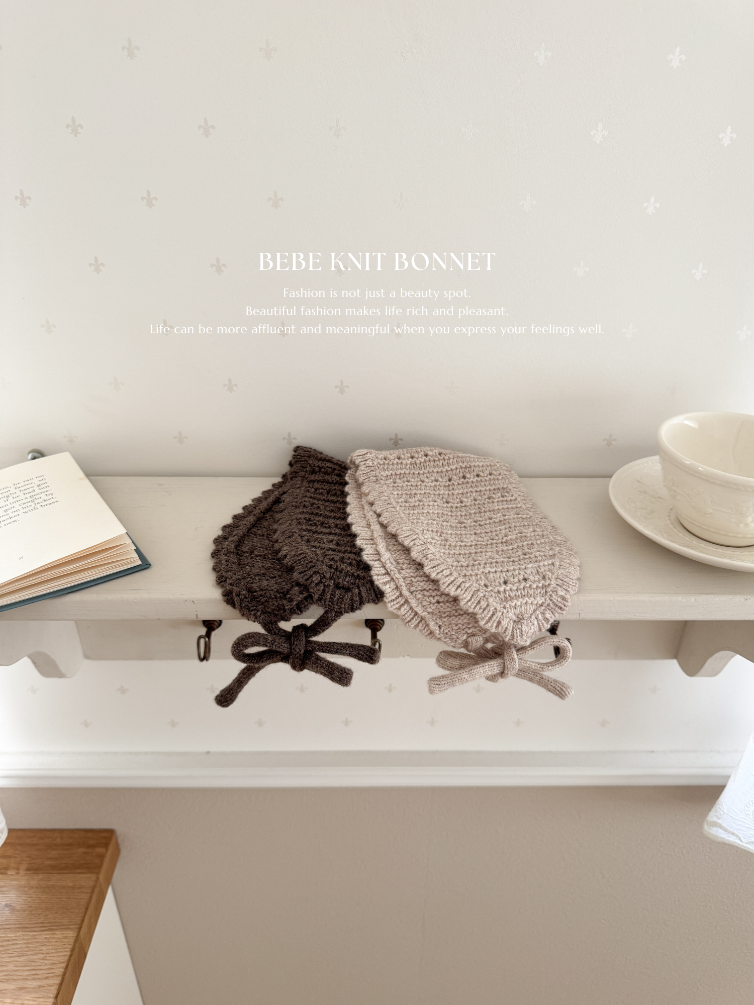 Bebe knit bonnet