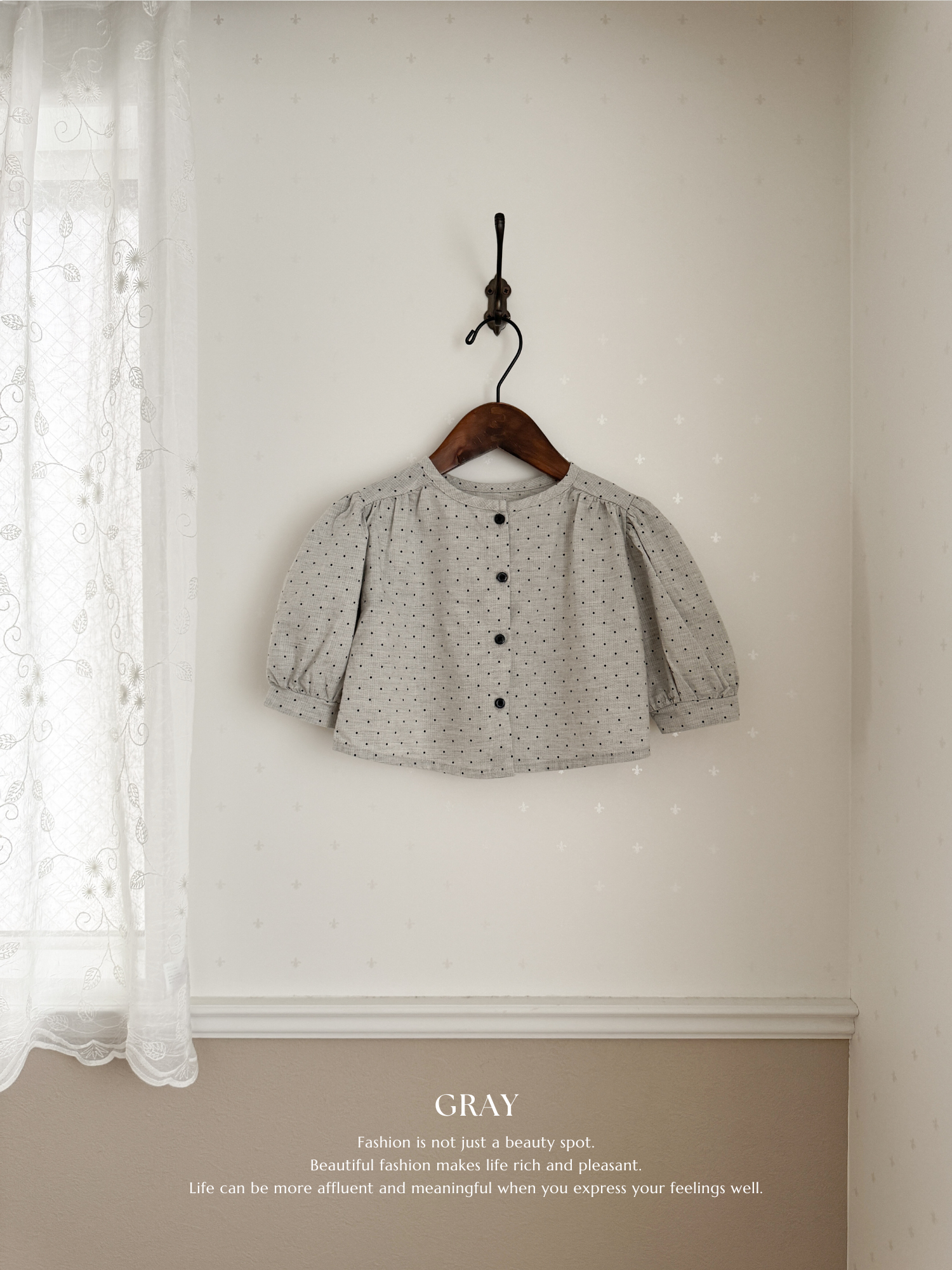 Bebe bonbon dot blouse