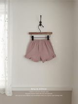 Corduroy frill pants