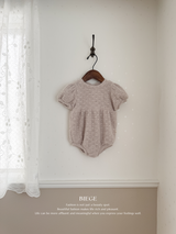Soft puff knit rompers