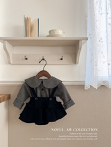 Check collar blouse