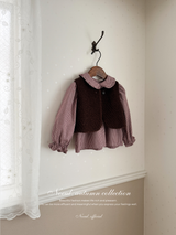 Candy frill check blouse