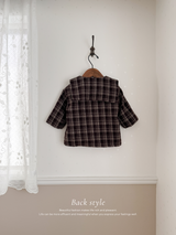 Sailor check coat