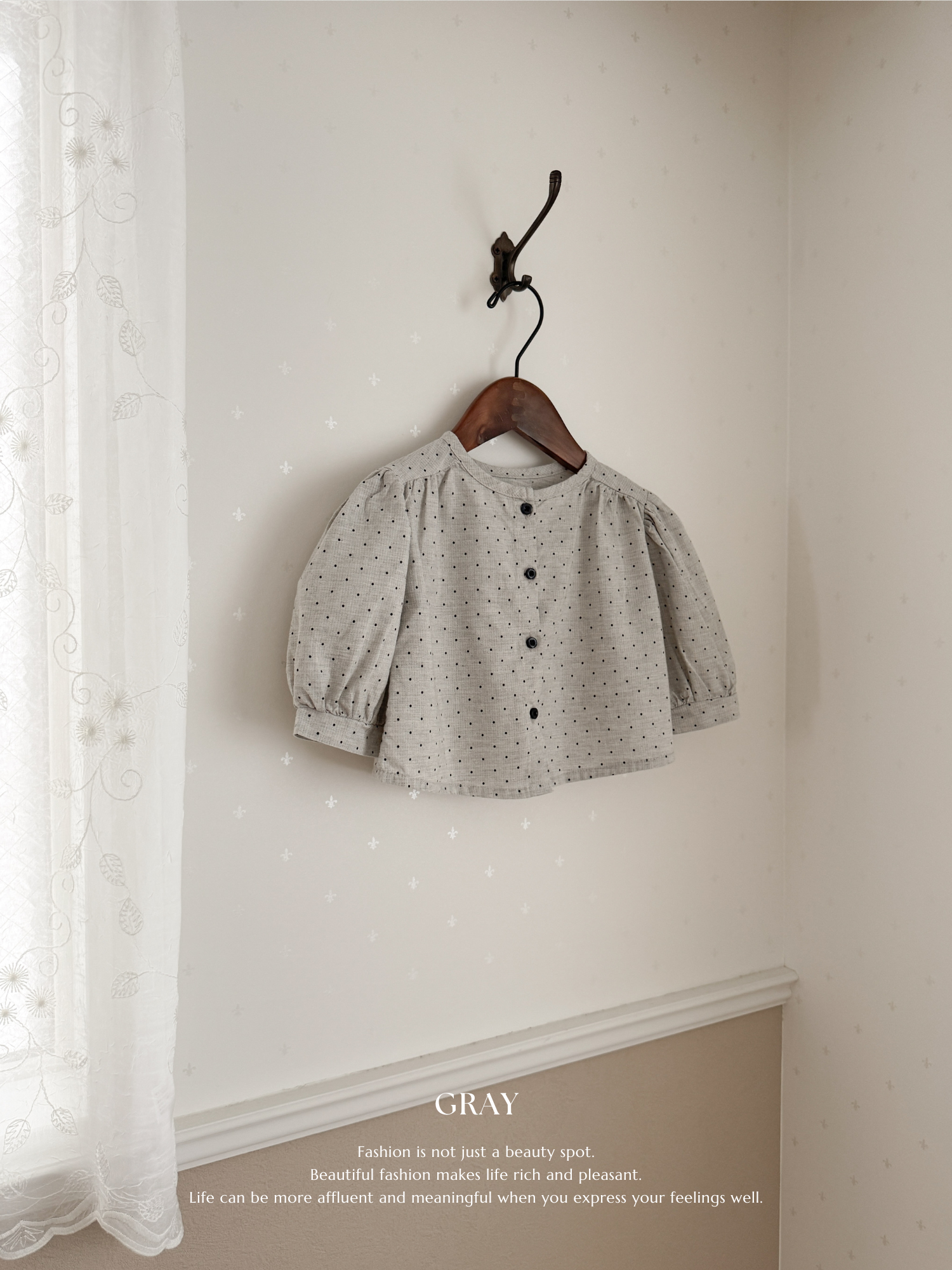 Bebe bonbon dot blouse