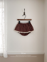 Check lace cancan bloomer