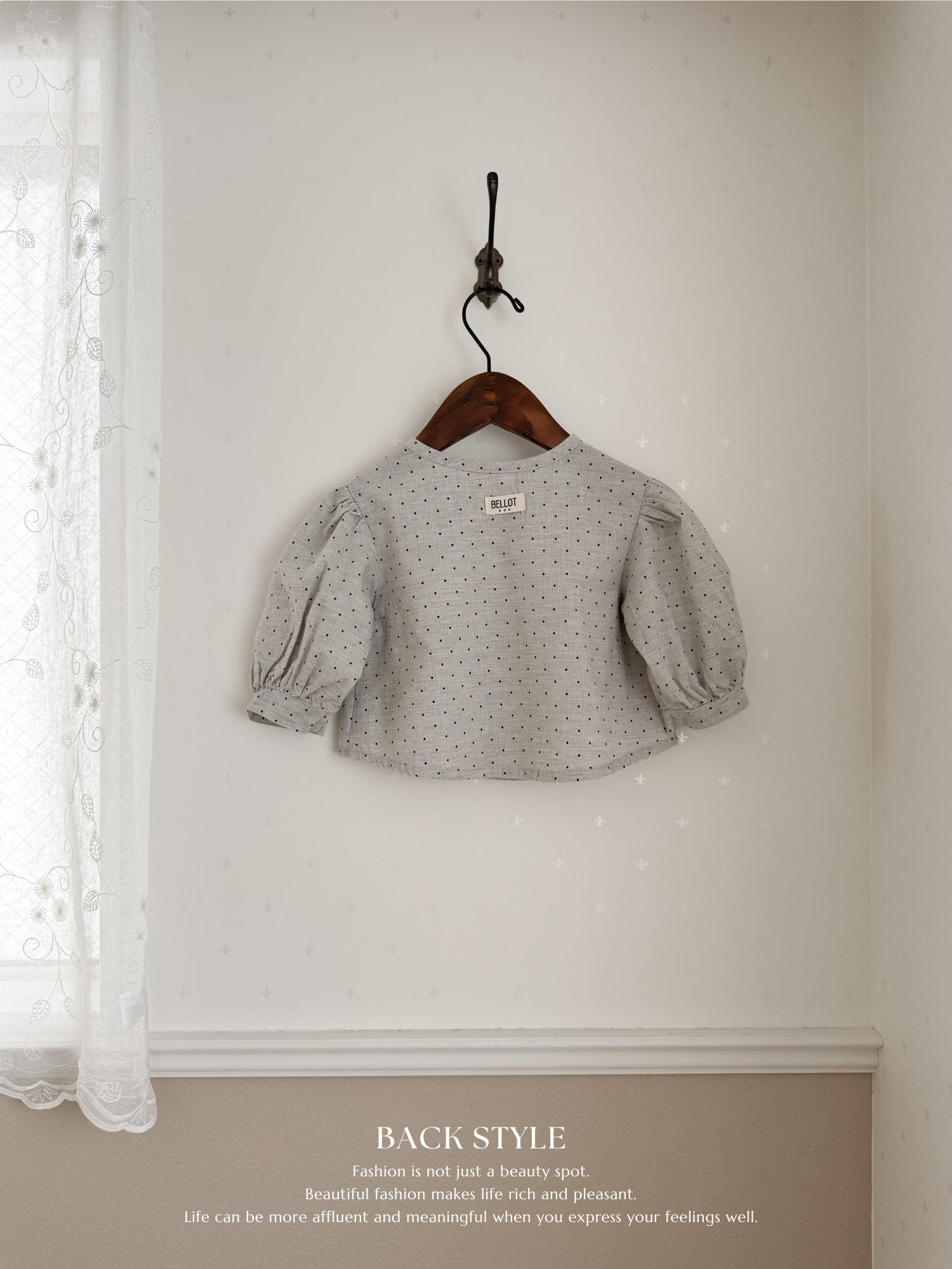 Bebe bonbon dot blouse