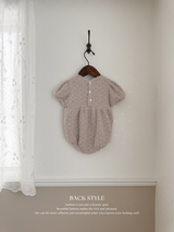 Soft puff knit rompers
