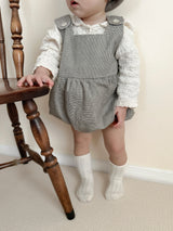 Mini check rompers