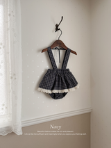 Odd check bloomer skirt