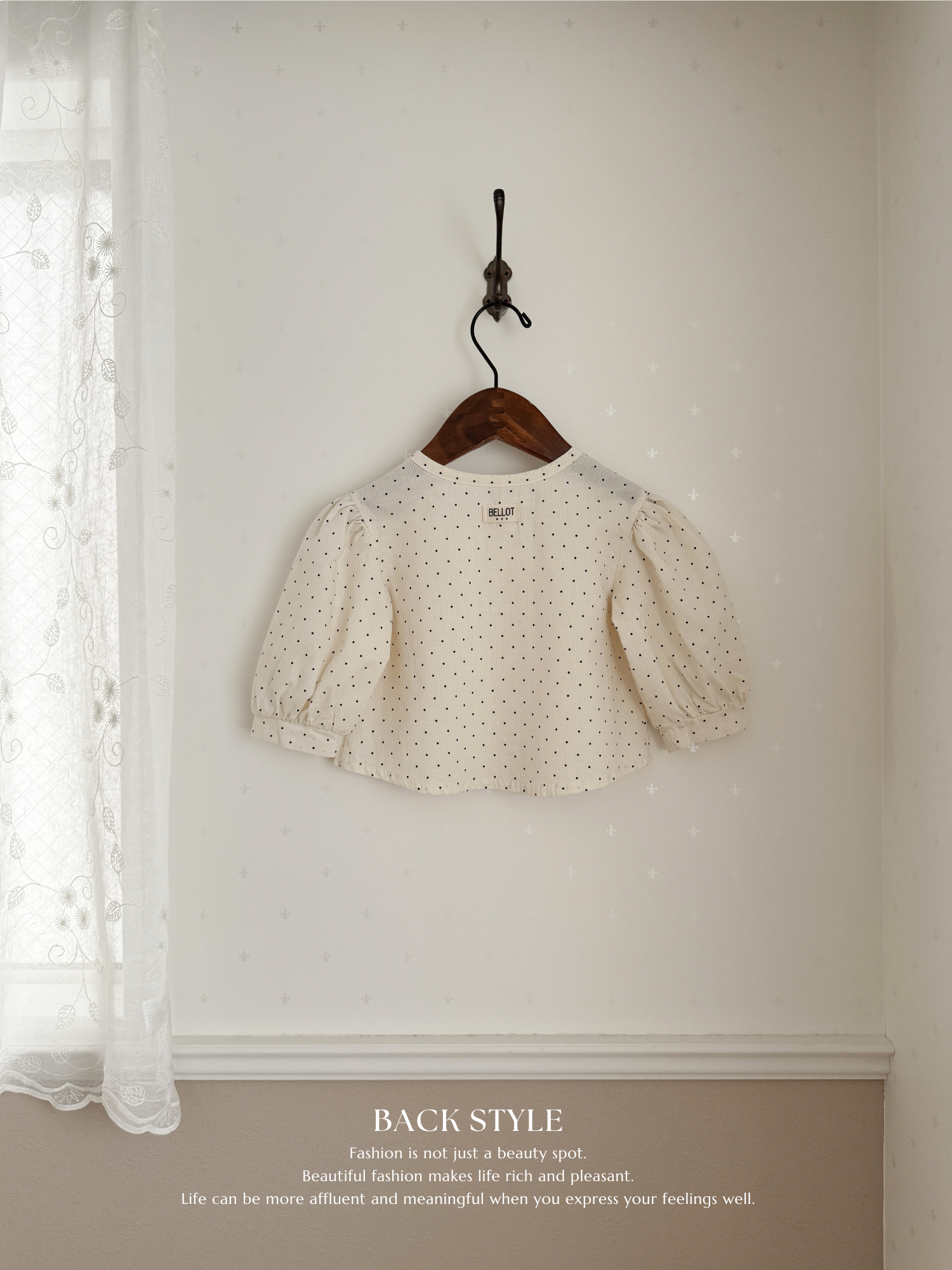 Bebe bonbon dot blouse