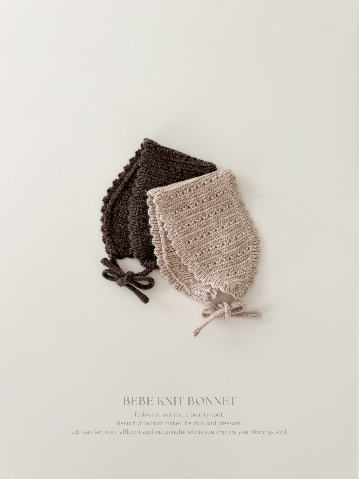 Bebe knit bonnet