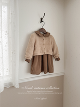 Latte corduroy one-piece