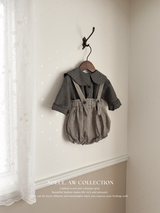 Check collar blouse